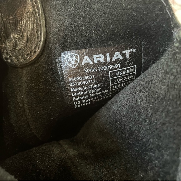 Ariat Rambler Boots in Black Leather Men’s Size 8.5 Wide | Western Cowboy Boots - Picture 16 of 16